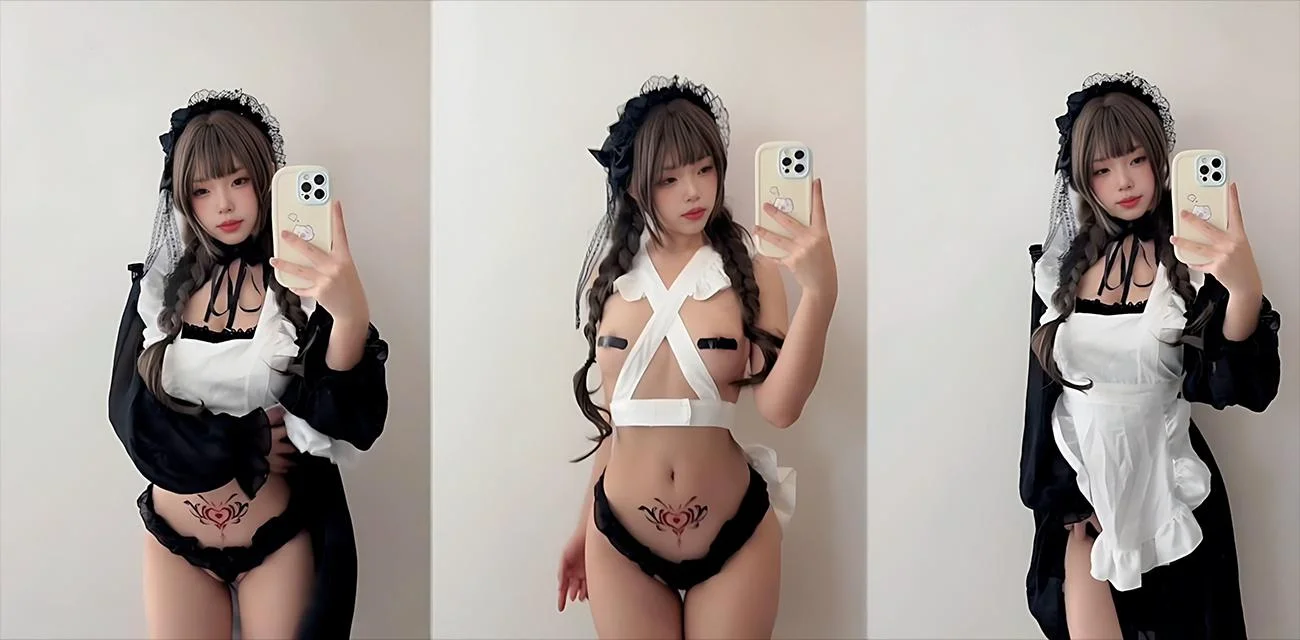 推特福利姬【Bangni邦尼】定制私拍，少女玉体曲线妖艳，女仆装搭配魅魔纹性感撩人